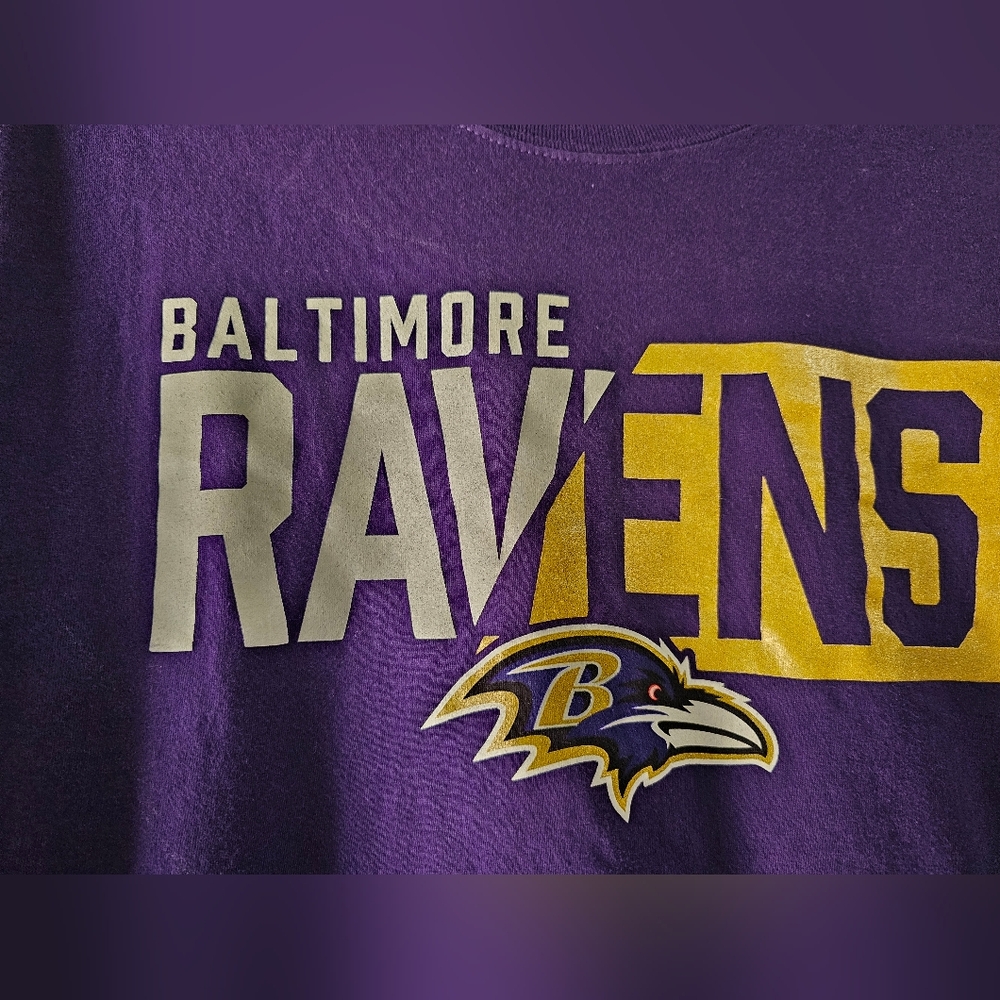 Baltimore Ravens NFL Team Apparel Long Sleeve T-Shirt - Purple - XL Super Soft - Picture 2 of 5